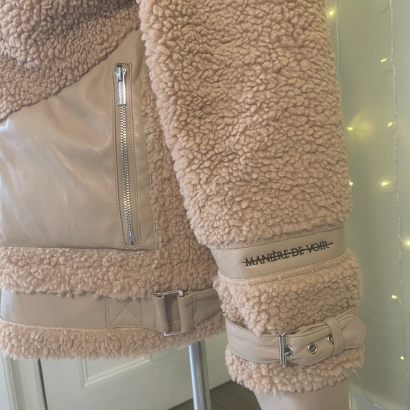 manière de voir teddy biker fuzzy jacket nude - Picture 5 of 10